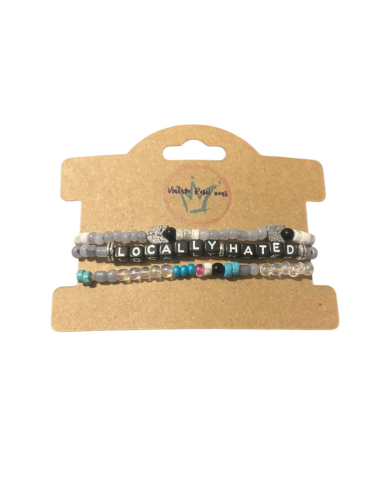 LOCALLY HATED bracelet bunch