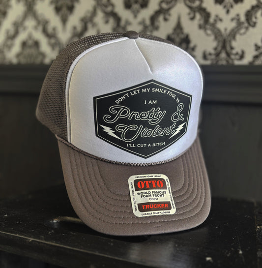Pretty and Violent Graphic Trucker Hat
