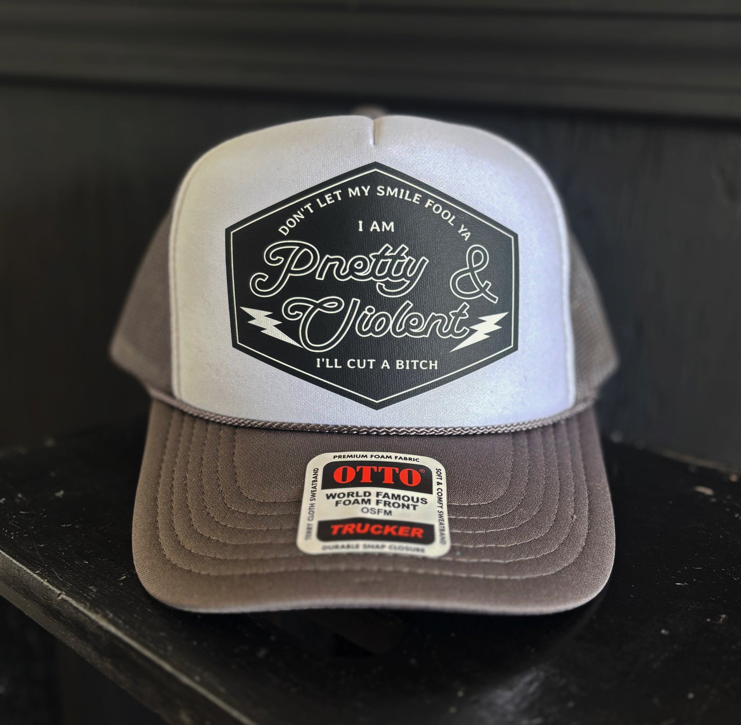 Pretty and Violent Graphic Trucker Hat